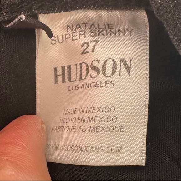 Hudson Jeans Natalie Mid-Rise Super Skinny Ankle Jeans Size 27 washed black - Picture 5 of 6